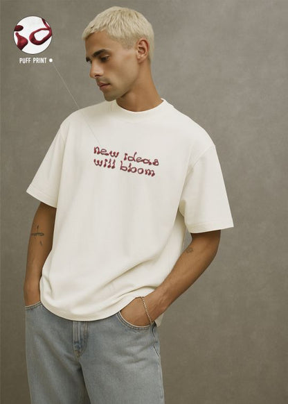New Ideas Will Bloom Premium Egg Shell Men Oversized T-shirt 